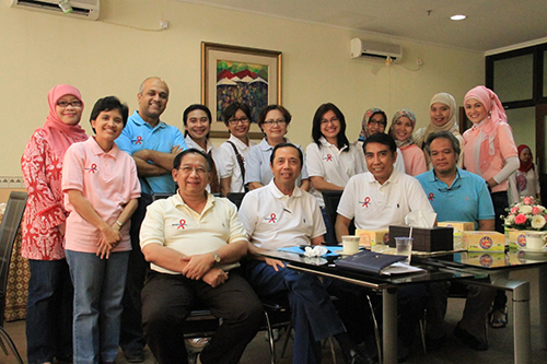 Members of the Klinik Teratai team at Hasan Sadikin Hospital, Bandung, Indonesia