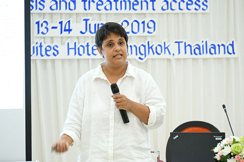 Ms. Leena Menghaney of MSF Access Campaign during the Regional consultation
